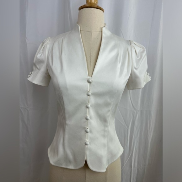 NWT Christian Dior White Cotton Jacket FR34 - Picture 1 of 6